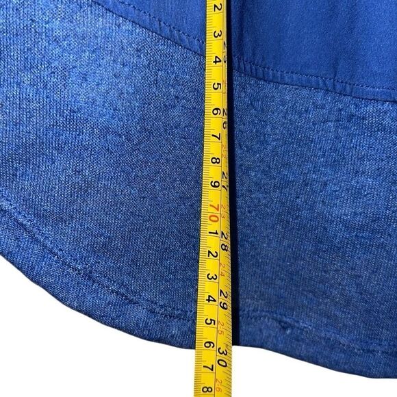 Ellen Negley Navy Blue Pink Flamingo Keyhole Short Sleeve Top Ladies Size Large - Picture 11 of 14